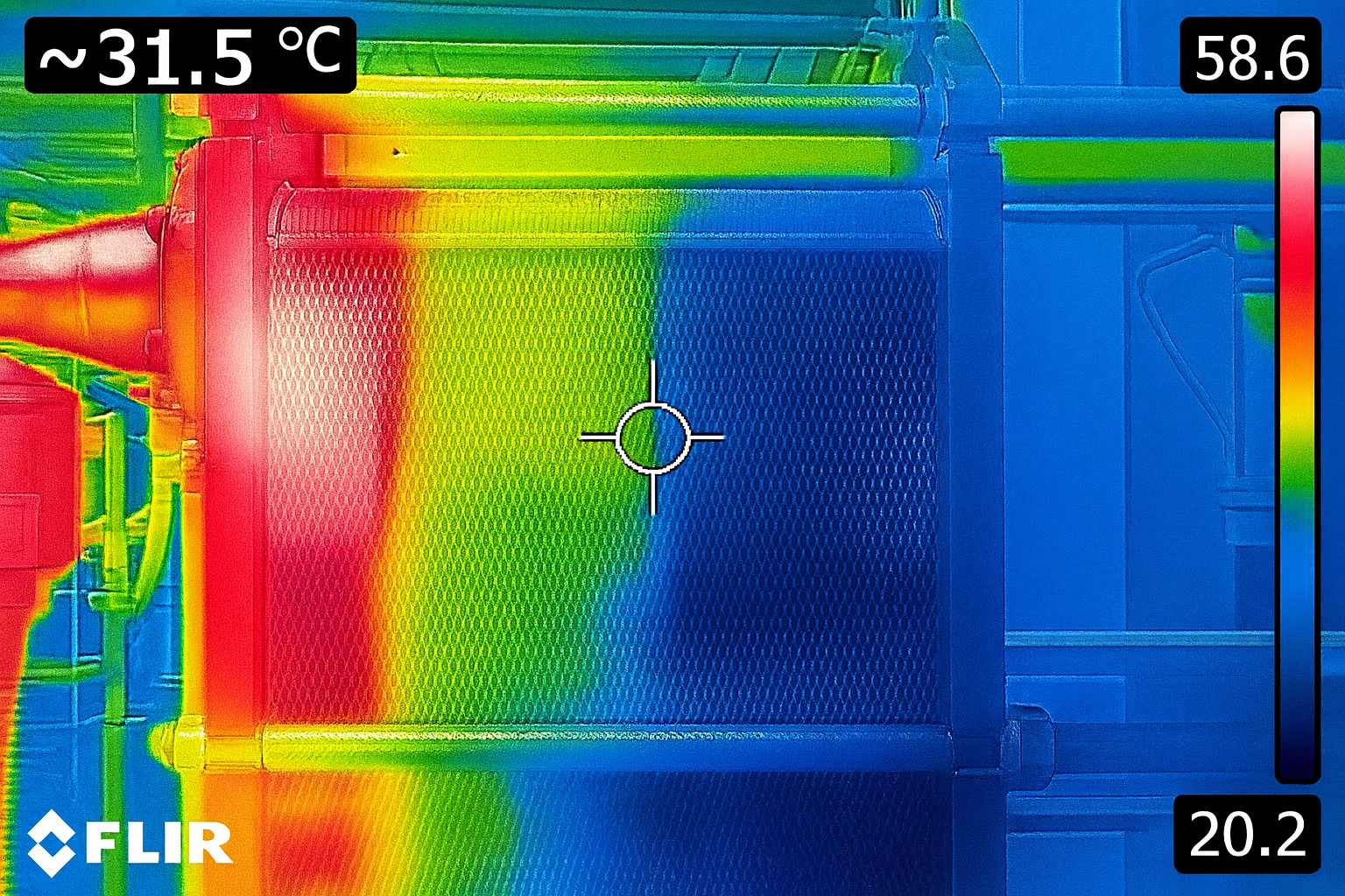 Uniform thermal profile confirming efficiency - Moody Heat Exchangers' Thermographic Survey